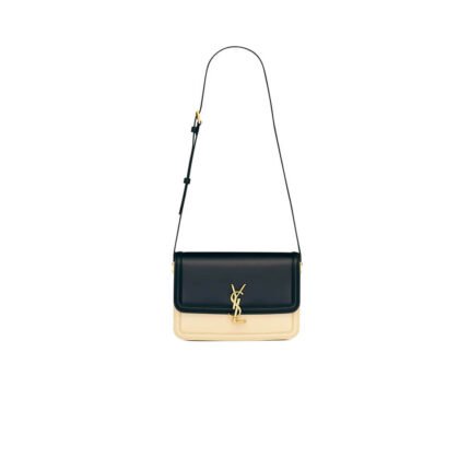 SOLFERINO MEDIUM SATCHEL IN BOX SAINT LAURENT LEATHER