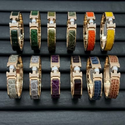 Hermes bangle, H, crocodile