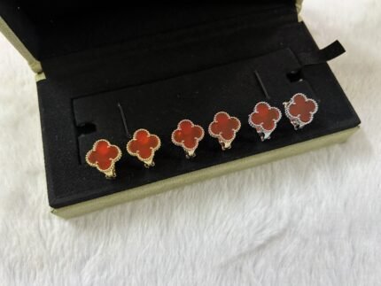 vca new earring, red carnelian, medium