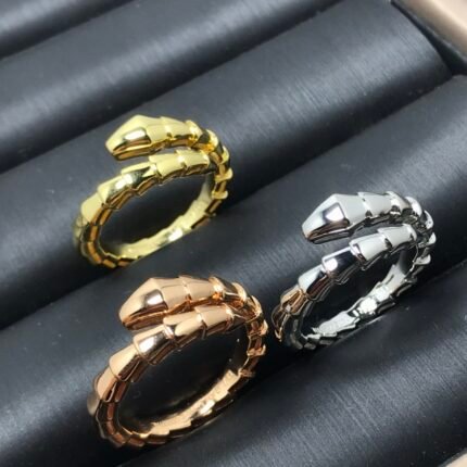 snake ring, gold , rose gold, silver, flexible regular size