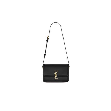 SOLFERINO MEDIUM SATCHEL IN BOX SAINT LAURENT LEATHER
