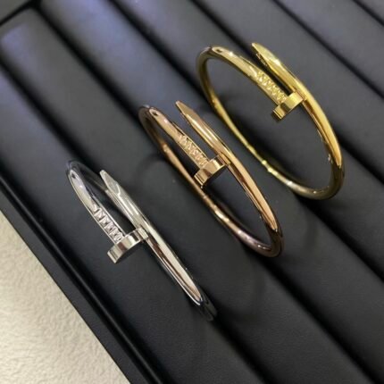 cartier nail bangel without diamond, gold, silver, rose gold